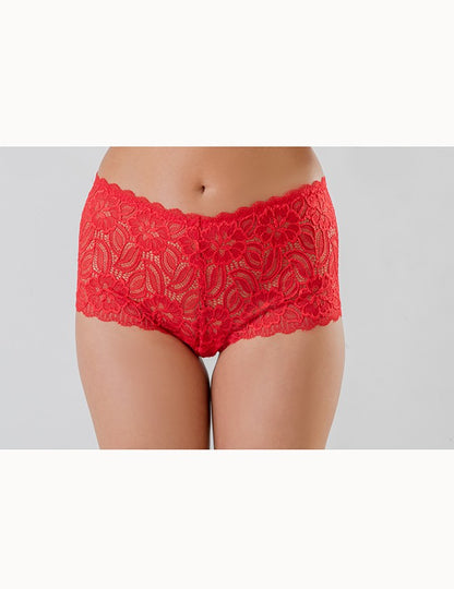 Червен дантелен боксер SOFIA SHORTY