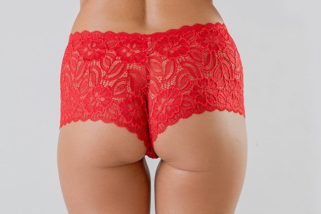 Червен дантелен боксер SOFIA SHORTY