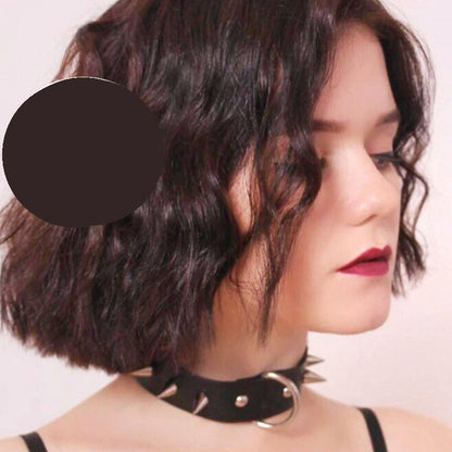 Черен кожен харнес чокър с шипове AA-026