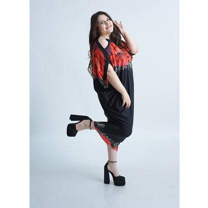 Дълга черна лятна рокля Атина