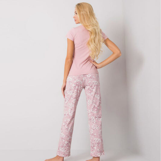 Дамска памучна пижама от тениска с панталон B-3260