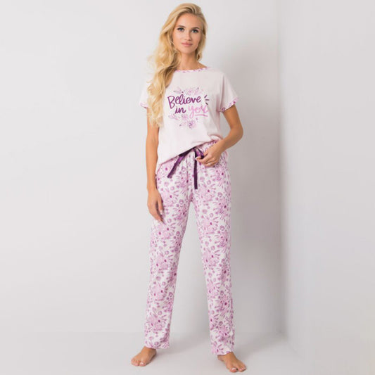 Дамска пижама от тениска с панталон B-3278