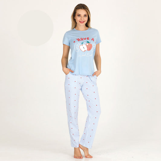 Пижама от тениска с панталон B-3346