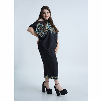 Дълга черна лятна рокля Корида