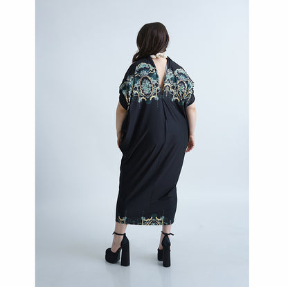 Дълга черна лятна рокля Корида