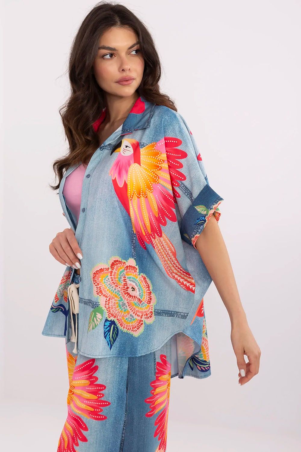  Риза с къс ръкав model 210033 Italy Moda 