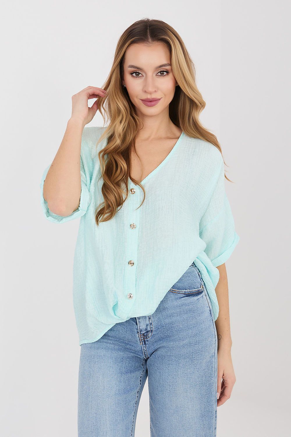  Риза с къс ръкав model 225511 Italy Moda 