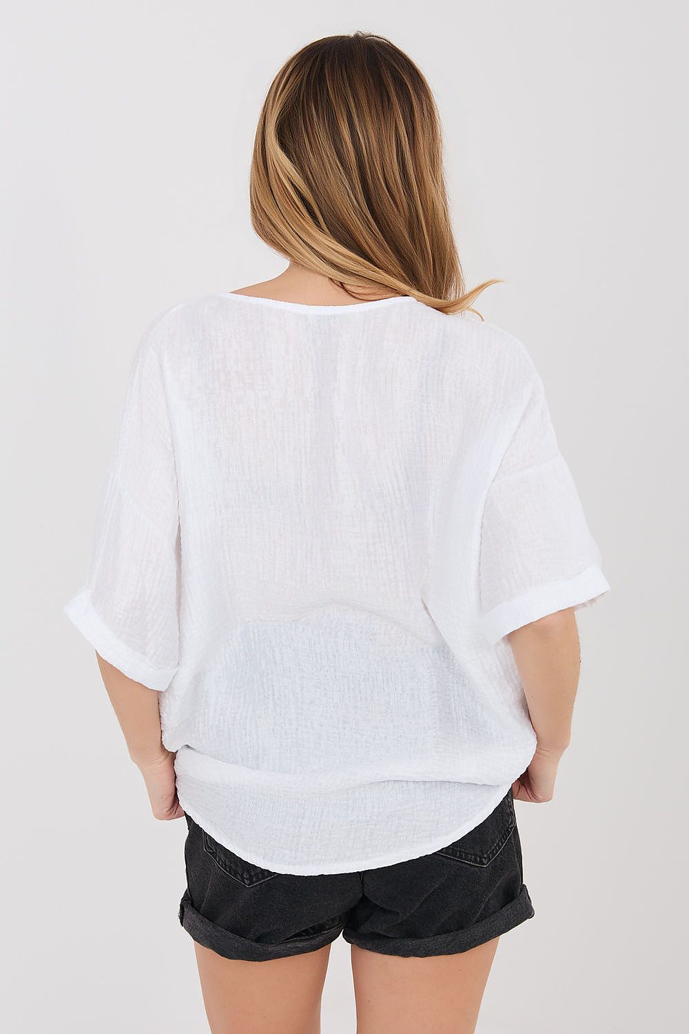  Риза с къс ръкав model 225512 Italy Moda 