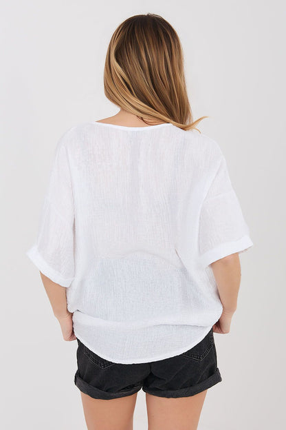  Риза с къс ръкав model 225512 Italy Moda 