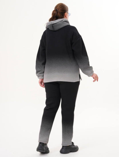 Ватиран комплект от суитшърт с панталони Деми