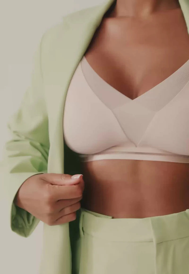 Сутиен с меки чаши без банели NATURANA 5658- розово