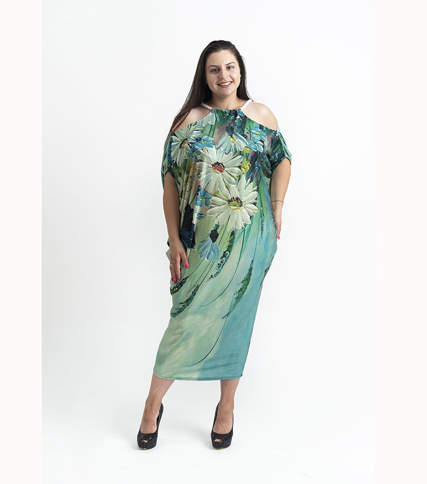 Зелена рокля стеснена надолу Емералд