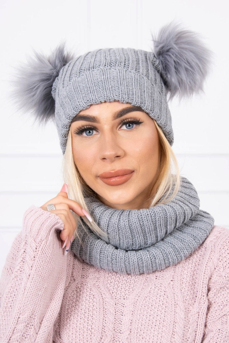 Дамски комплект от шапка с шал K120