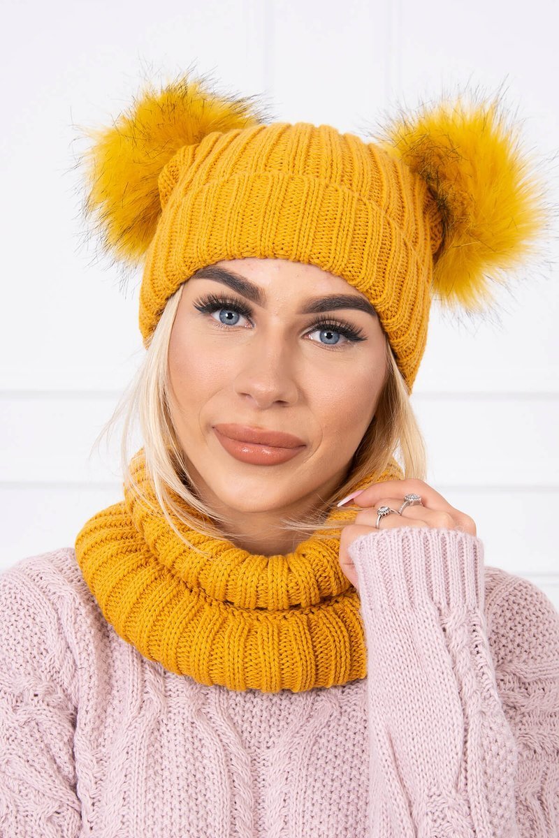 Дамски комплект от шапка с шал K120