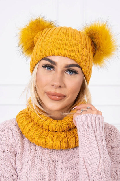 Дамски комплект от шапка с шал K120