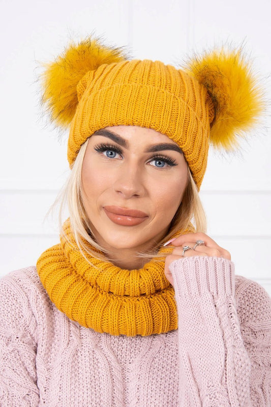 Дамски комплект от шапка с шал K120