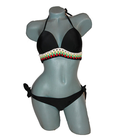 Черни дамски бански с оформени чаши Жанета