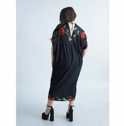 Дълга черна лятна рокля Хилда