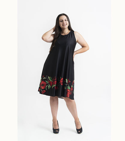 Къса черна рокля без ръкави Изабел