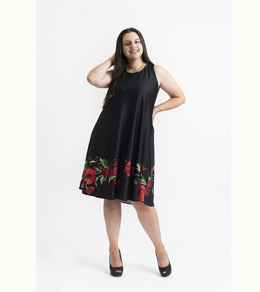 Къса черна рокля без ръкави Изабел