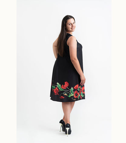 Къса черна рокля без ръкави Изабел