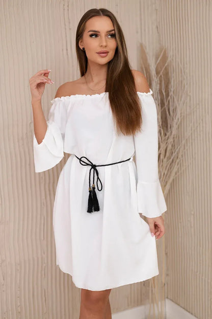 Къса рокля с шнур на талията ИТ-17