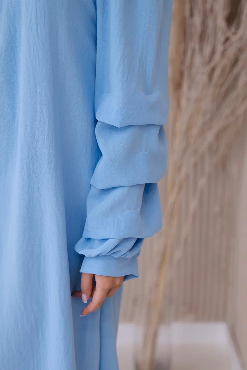 Испанска рокля с декоративни ръкави ИТ-19