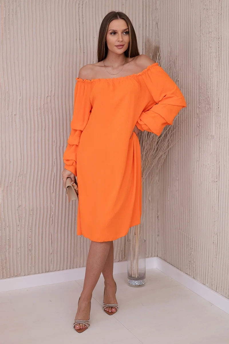 Испанска рокля с декоративни ръкави ИТ-19