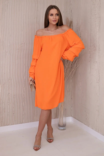 Испанска рокля с декоративни ръкави ИТ-19