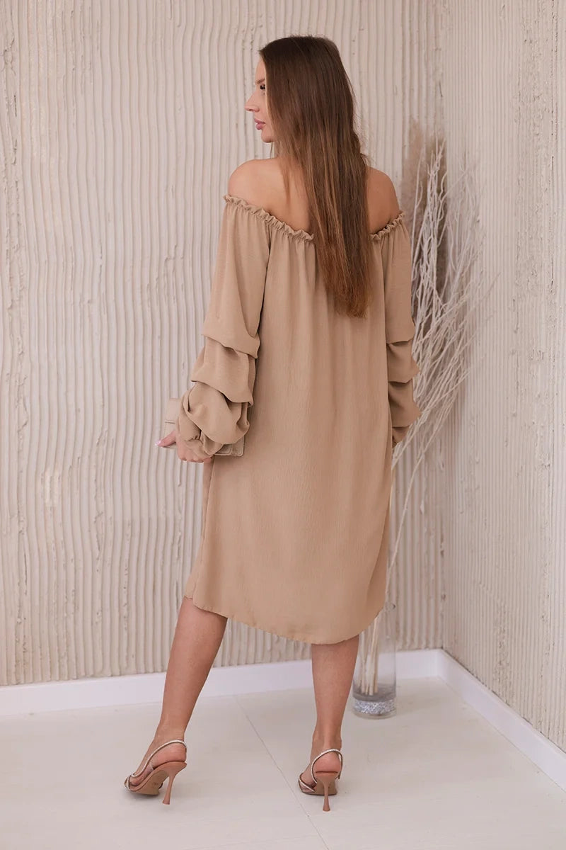 Испанска рокля с декоративни ръкави ИТ-19