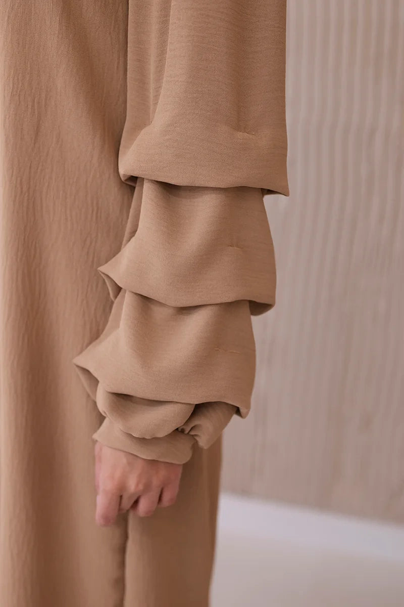 Испанска рокля с декоративни ръкави ИТ-19