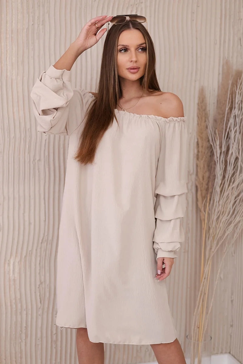 Испанска рокля с декоративни ръкави ИТ-19