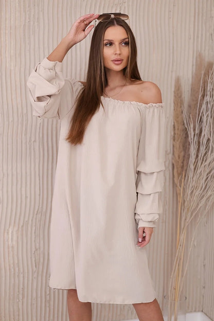 Испанска рокля с декоративни ръкави ИТ-19