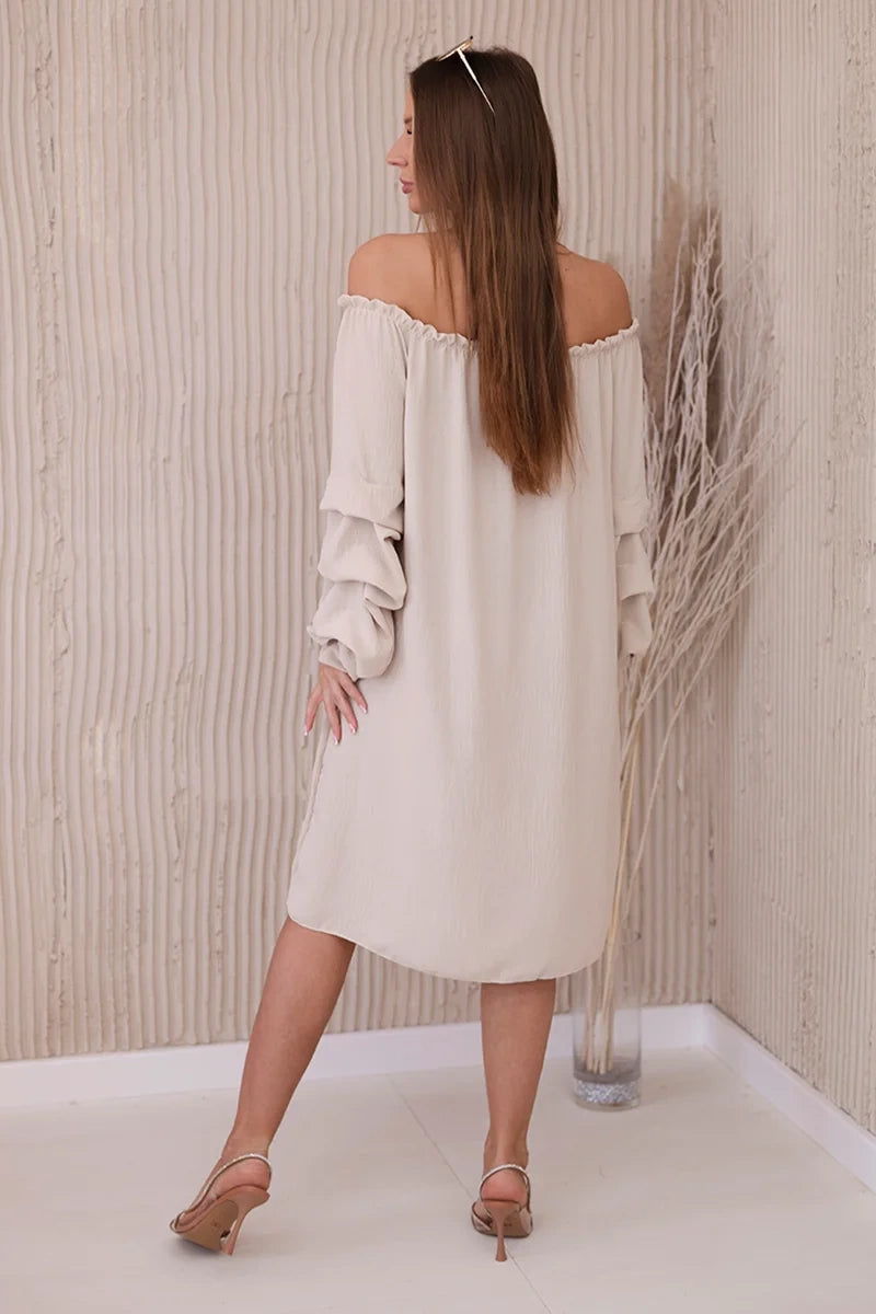 Испанска рокля с декоративни ръкави ИТ-19