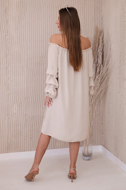 Испанска рокля с декоративни ръкави ИТ-19