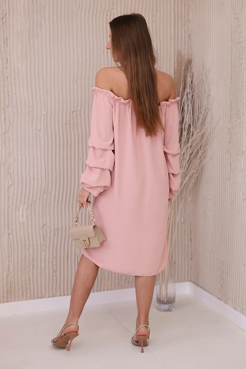 Испанска рокля с декоративни ръкави ИТ-19