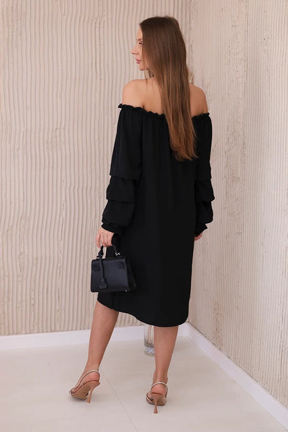 Испанска рокля с декоративни ръкави ИТ-19