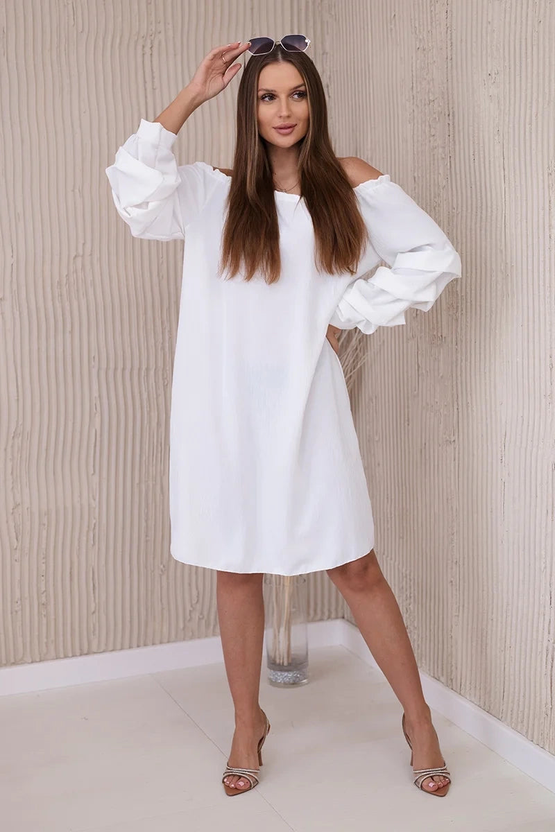 Испанска рокля с декоративни ръкави ИТ-19