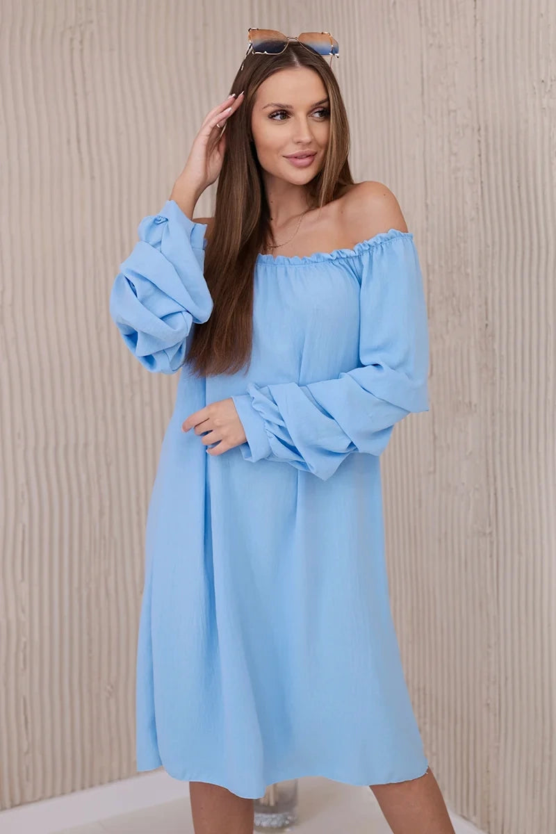 Испанска рокля с декоративни ръкави ИТ-19