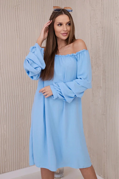 Испанска рокля с декоративни ръкави ИТ-19