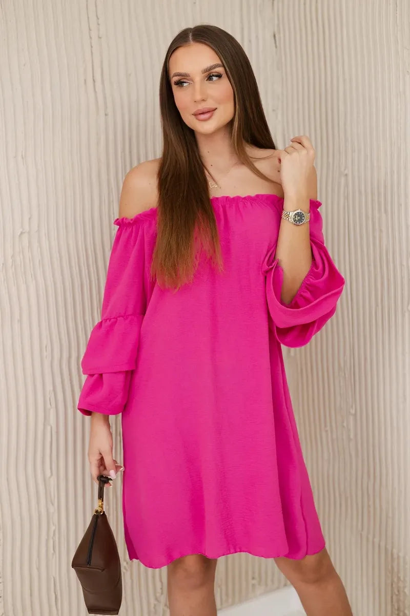 Испанска рокля с волани на ръкава ИТ-23