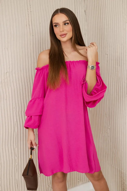 Испанска рокля с волани на ръкава ИТ-23