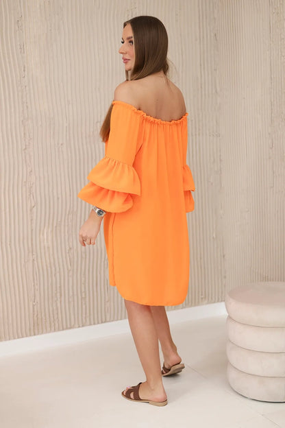 Испанска рокля с волани на ръкава ИТ-23