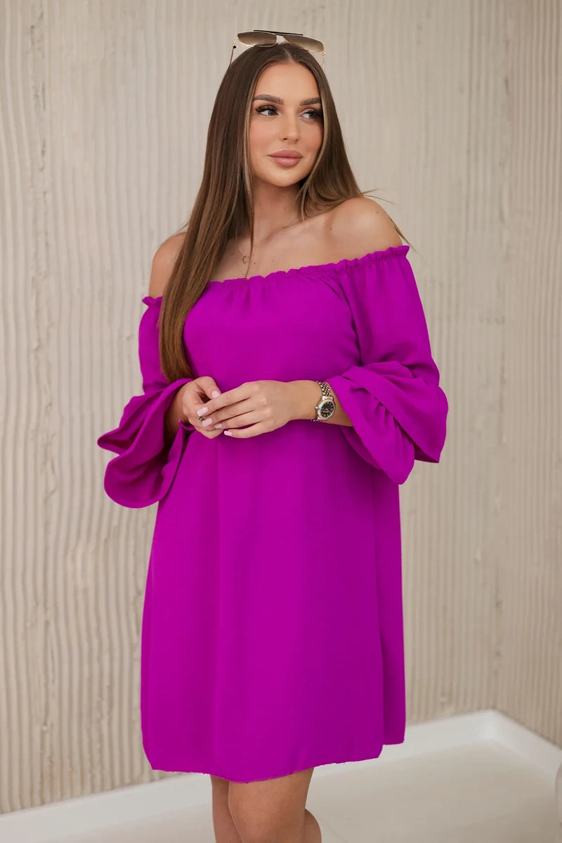 Испанска рокля с волани на ръкава ИТ-23