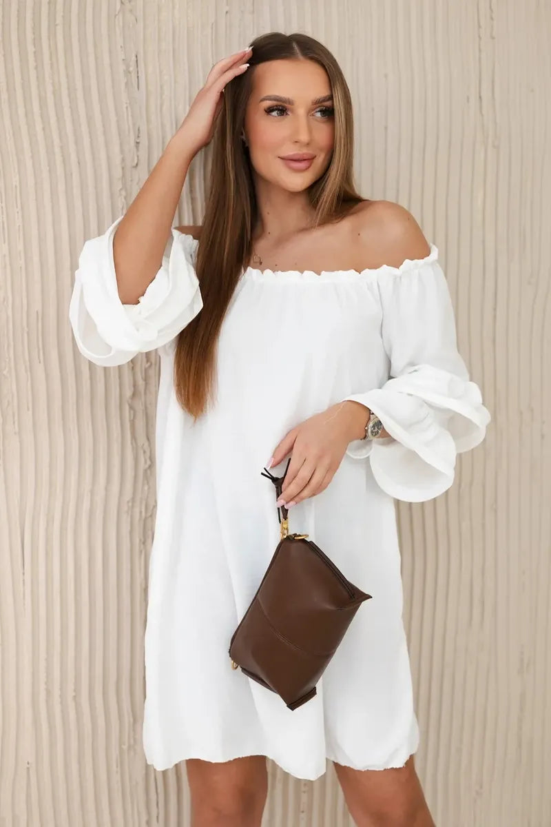 Испанска рокля с волани на ръкава ИТ-23