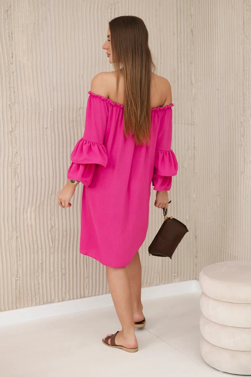 Испанска рокля с волани на ръкава ИТ-23