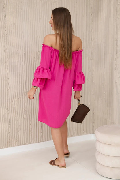 Испанска рокля с волани на ръкава ИТ-23