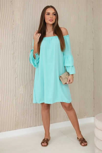 Испанска рокля с волани на ръкава ИТ-23