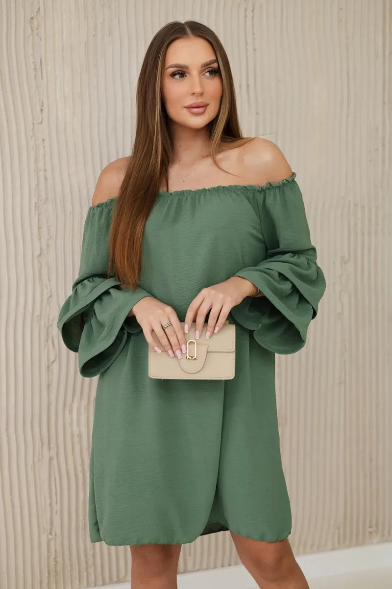 Испанска рокля с волани на ръкава ИТ-23