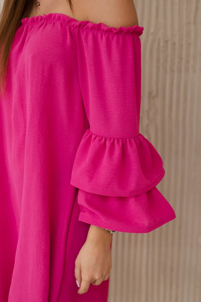 Испанска рокля с волани на ръкава ИТ-23